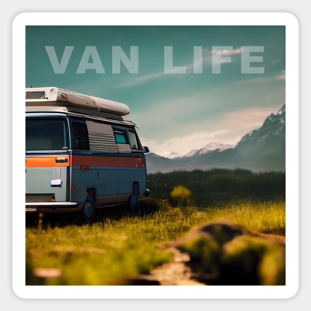 Van Life Camper RV Outdoors in Nature Sticker by Grassroots Green